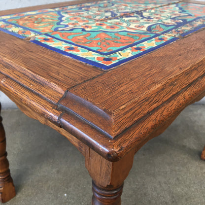 Six Tile 1920's Wooden Base Table