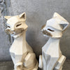 Universal Statuary Pair Of Cubist Cats 1961