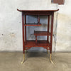 Oriental Mid Century Modern Tiered Side Table