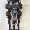 Antique Carved Gargoyle Plant Stand (Repaired Leg)
