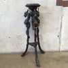 Antique Carved Gargoyle Plant Stand (Repaired Leg)