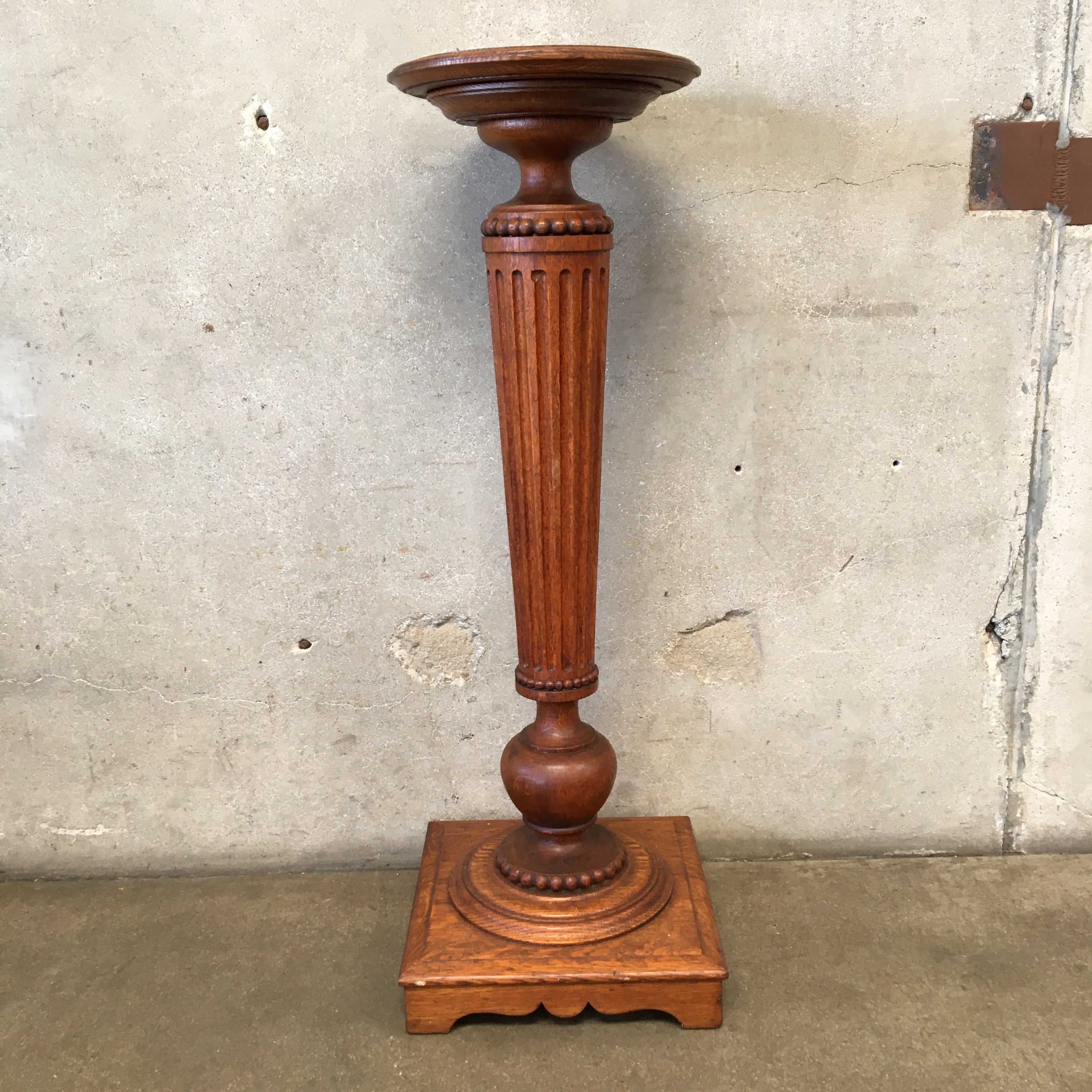 Antique Victorian Carved Wood Pedestal