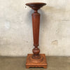 Antique Victorian Carved Wood Pedestal Plant Stand