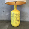 Mid Century Ubarge Yellow Abstract Lamp