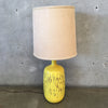 Mid Century Ubarge Yellow Abstract Lamp