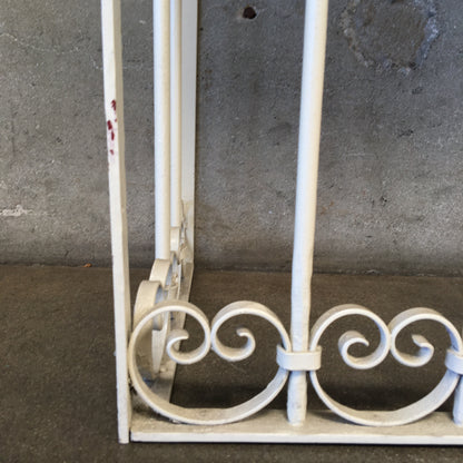 Vintage Wrought Iron Scroll Console With Grey Slate Top