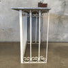 Vintage Wrought Iron Scroll Console With Grey Slate Top