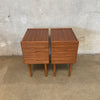Pair Of Modern Walnut Nightstands
