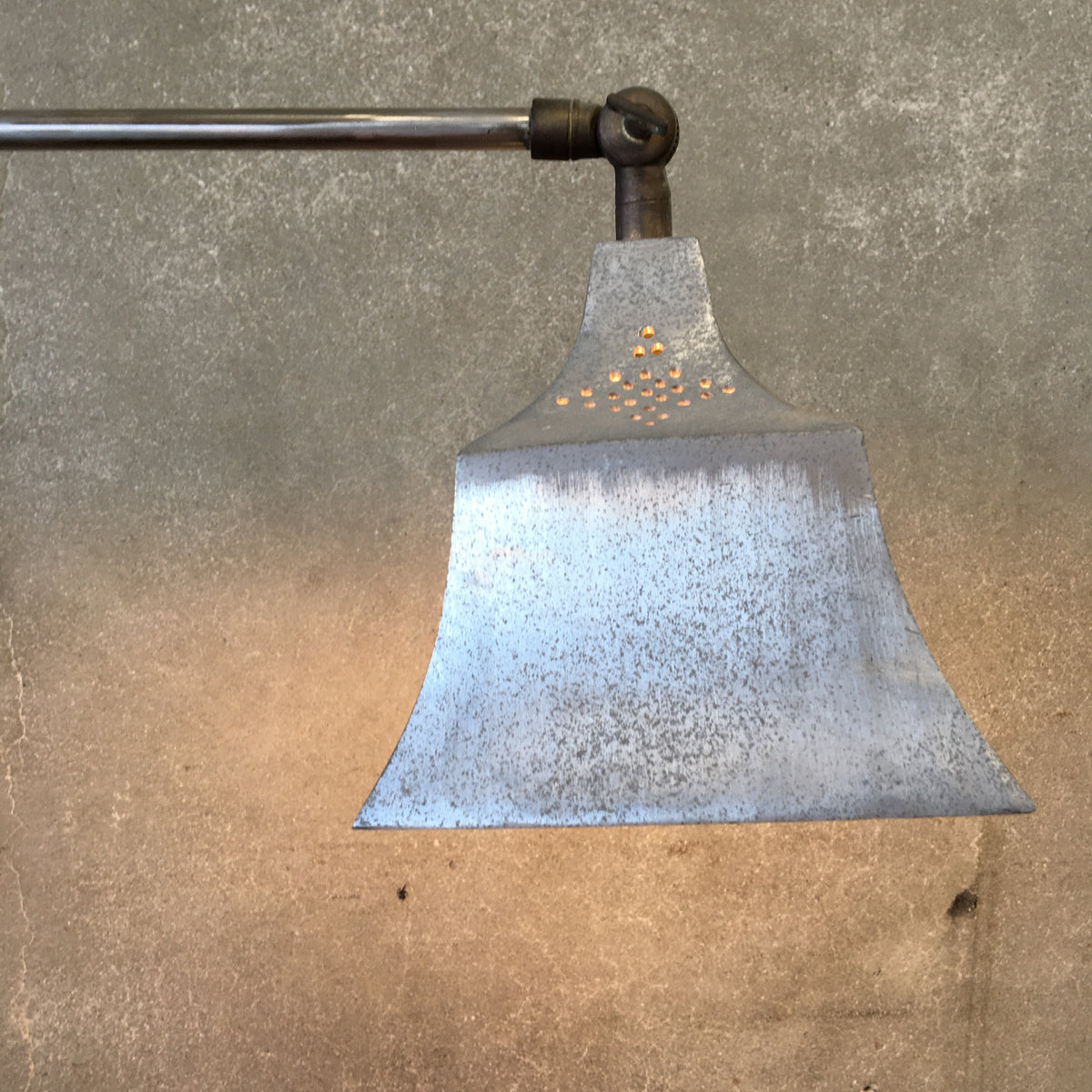 Vintage Polished Steel Bamboo Adjustable Floor Lamp By De Campos