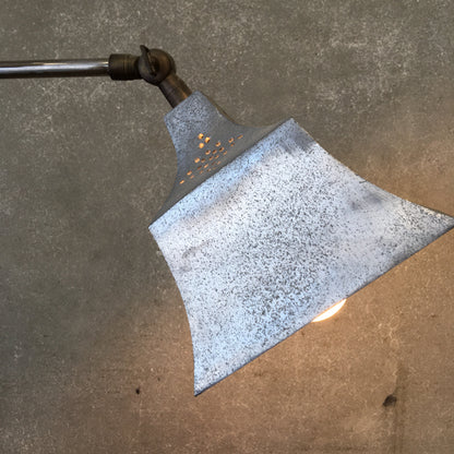 Vintage Polished Steel Bamboo Adjustable Floor Lamp By De Campos