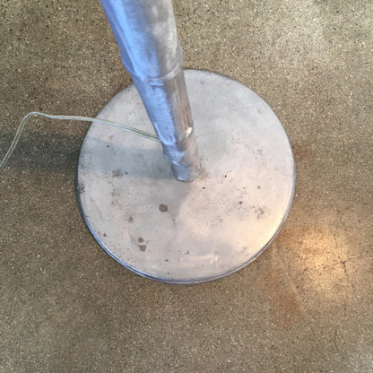 Vintage Polished Steel Bamboo Adjustable Floor Lamp By De Campos