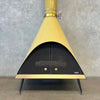 Vintage Mid Century Modern Lemon Grass Majestic Gas Fireplace
