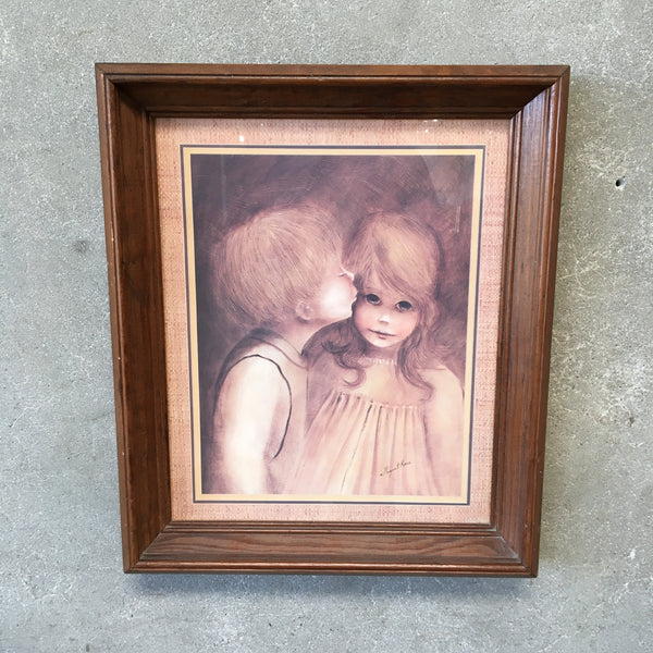 The Little Kiss By  Margaret Kane Litho