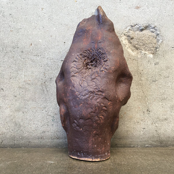 Brutalist Brown Malformed Vase