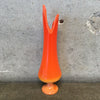 Mid Century Orange Footed Swing Vase