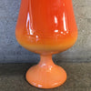 Mid Century Orange Footed Swing Vase