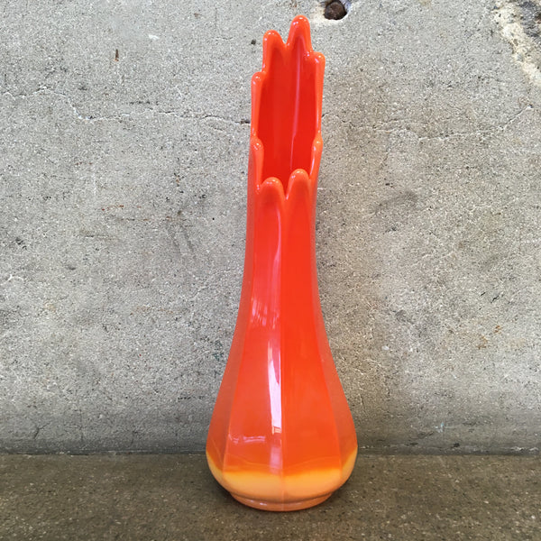 Mid Century Orange Swing Vase