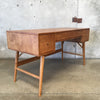 Modern Walnut Desk with Drawers