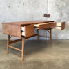 Modern Walnut Desk with Drawers