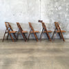 Set of Five Vintage Bamboo Folding Chairs