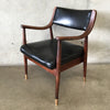 Mid Century Leather Arm Chair