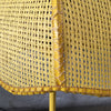 1970's Yellow Woven Umbrella Table Lamp
