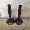 Rosewood Candle Holders