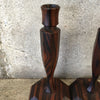 Rosewood Candle Holders
