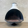 Vintage MCM White Porcelain Enamel Finish Majestic "Firehood" Fireplace