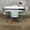 50's Tubular Chrome Dinette With Four Chairs