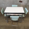 50's Tubular Chrome Dinette With Four Chairs