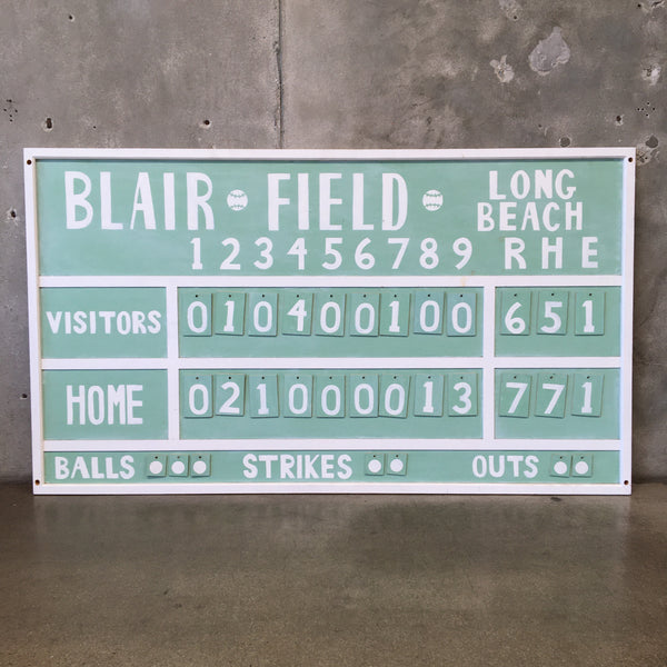 Vintage Style Blair Field Long Beach Baseball Scoreboard