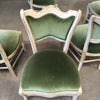 Six Upholstered Vintage French Dining Chairs