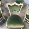 Six Upholstered Vintage French Dining Chairs