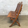 Vintage Folding Wood Church / Theater Bench