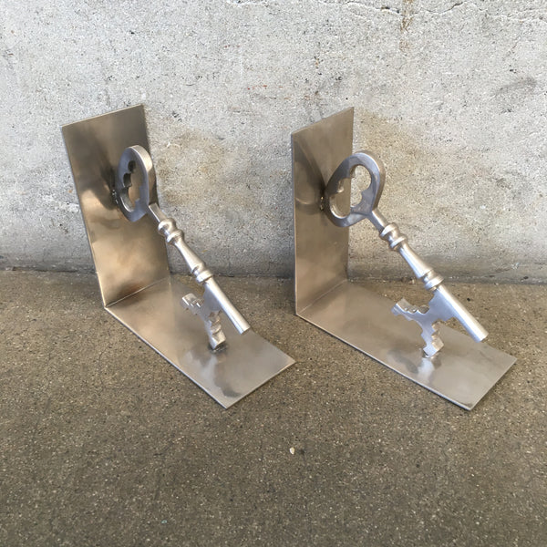 Pair Of Vintage Skeleton Key Bookends