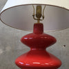 Pair Of Christopher Spitzmiller Red Accent Lamps By Visual Comfort