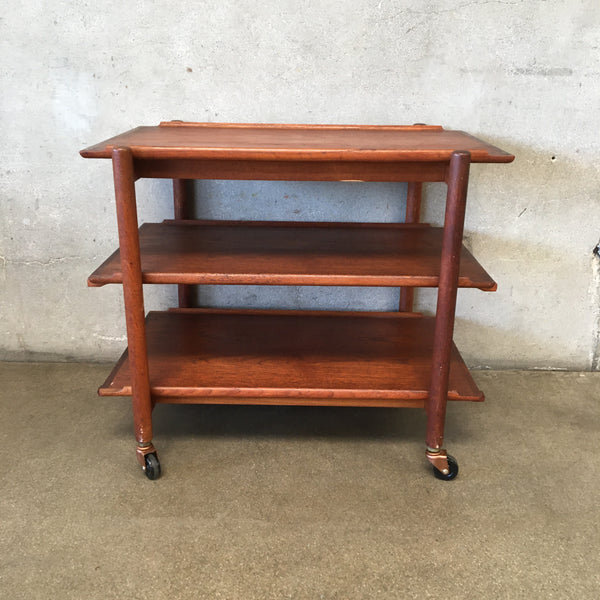 Made In Denmark Teak Bar Cart With Adjustable Top