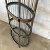 Rare Acid Etched Etagere by Bernhard Rohne for Mastercraft