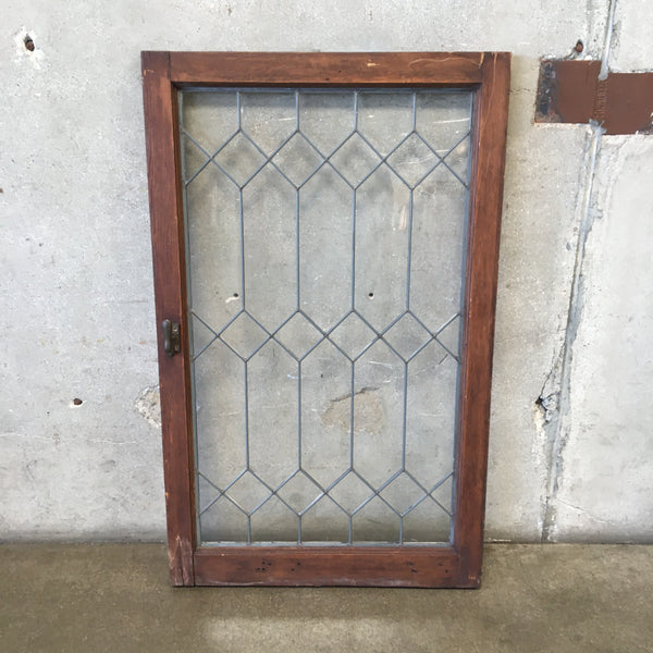 Vintage Leaded Beveled Glass Window