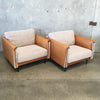 Pair of Danish Leather & Upholstery Club Chairs