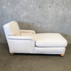 Mid Century Chaise Lounge In Boucle on Casters