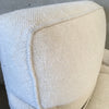 Mid Century Chaise Lounge In Boucle on Casters
