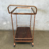 Mid Century Style Copper Finish Bar Cart