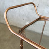 Mid Century Style Copper Finish Bar Cart