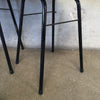 Set of Four Mid Century Rattan Stools In The Style of Dirk Van Sliedregt