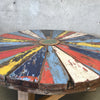 Reclaimed Teak From Fishing Boats Medium Round Table