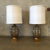 Pair of Cage Glass Table Lamps By Robert Cooper