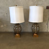 Pair of Cage Glass Table Lamps By Robert Cooper
