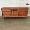 Mid Century Broyhill Style Geometric Credenza / Dresser
